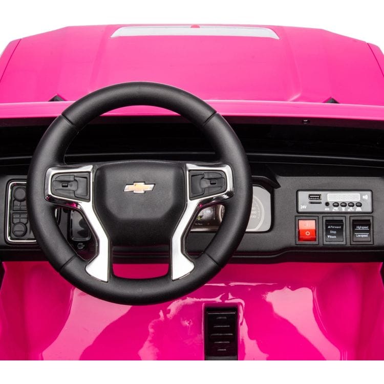 Freddo Outdoor 24V 4x4 Chevrolet Silverado 2 Seater Ride on Truck for Kids - Pink