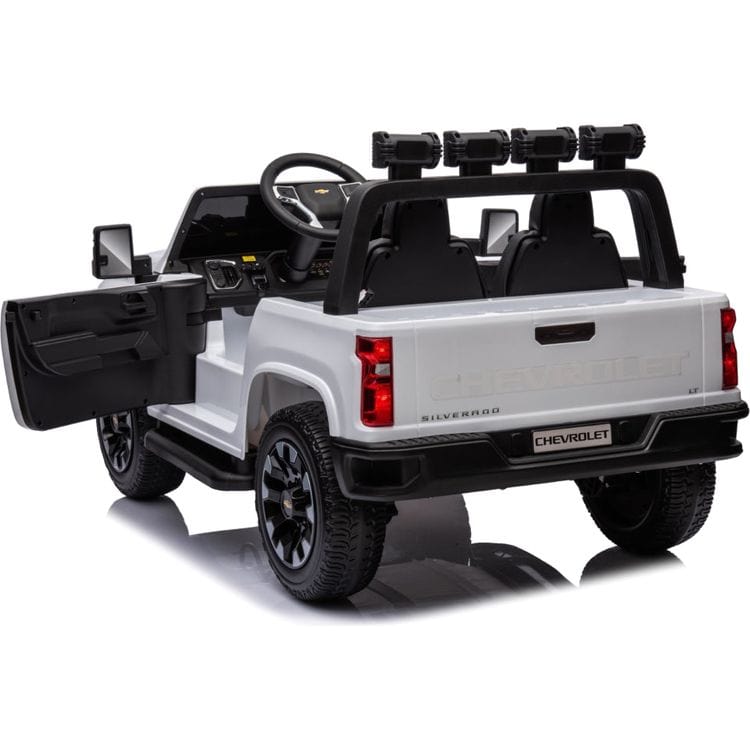 Freddo Outdoor 24V 4x4 Chevrolet Silverado 2 Seater Ride on Truck for Kids - White