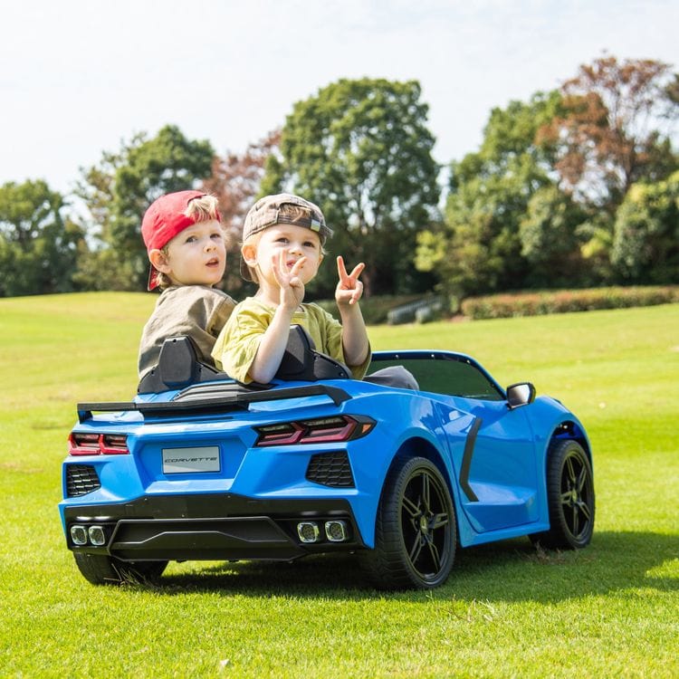 Freddo Outdoor 24V Chevrolet Corvette C8 2 Seater Ride on - Blue