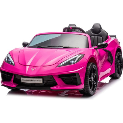 Freddo Outdoor 24V Corvette C8 2-Seater Ride On Car - Pink