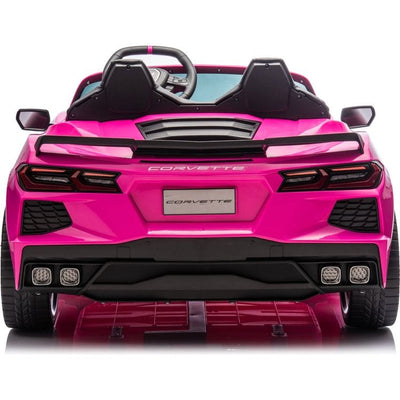 Freddo Outdoor 24V Corvette C8 2-Seater Ride On Car - Pink