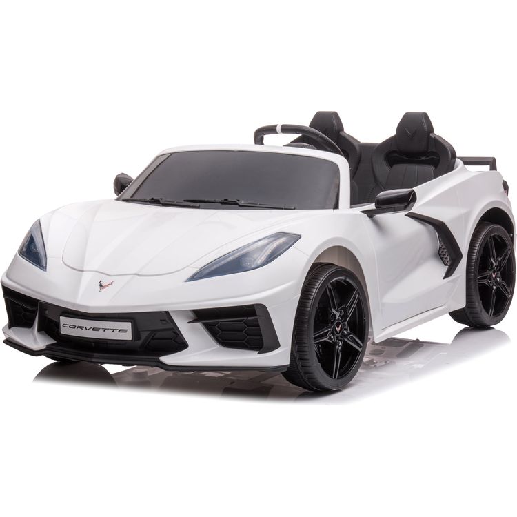 Freddo Outdoor 24V Corvette C8 2-Seater Ride On Car - White