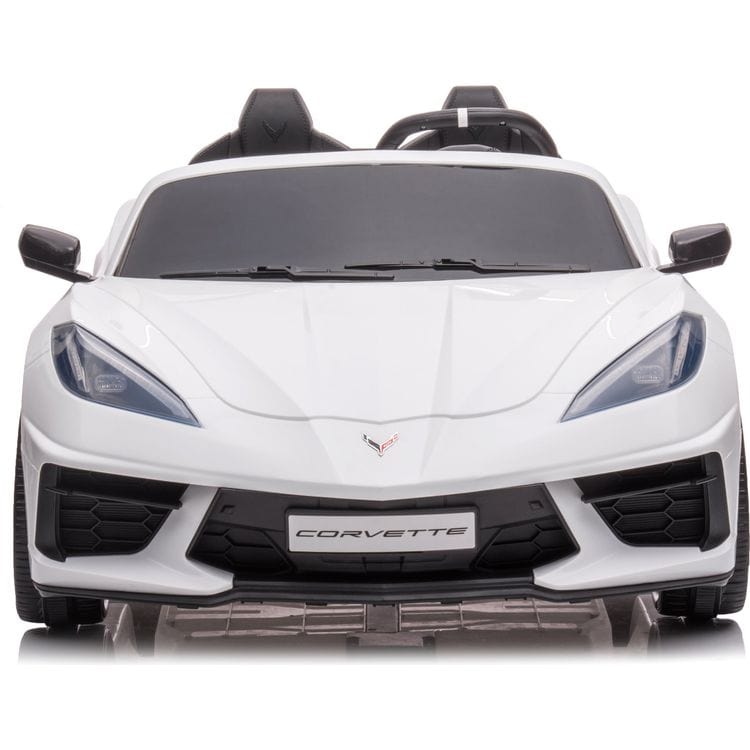 Freddo Outdoor 24V Corvette C8 2-Seater Ride On Car - White