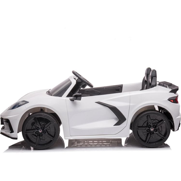 Freddo Outdoor 24V Corvette C8 2-Seater Ride On Car - White