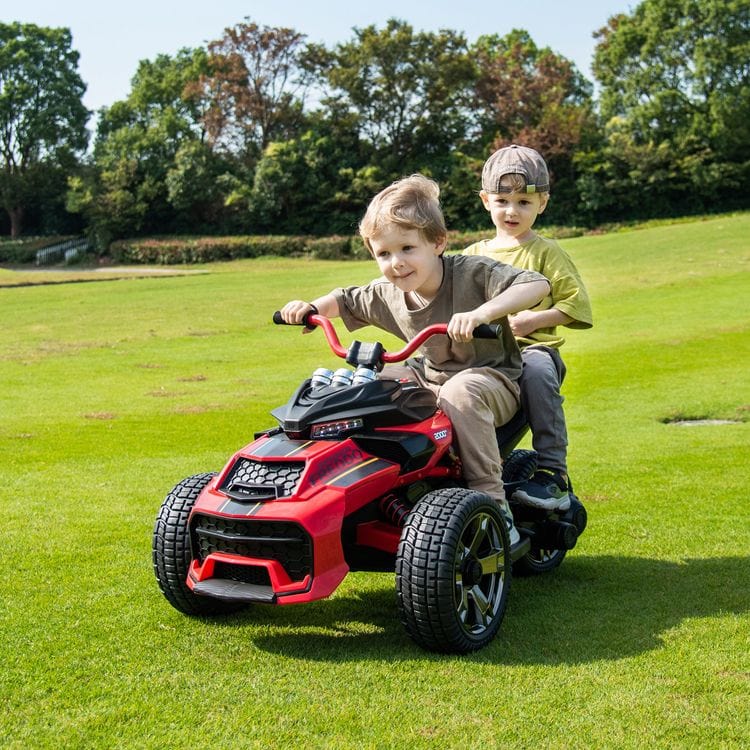 Freddo Outdoor 24V Freddo Spider 3-Wheel Motorcycle 2-Seater Ride On - Red