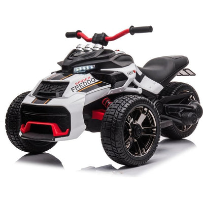 Freddo Outdoor 24V Freddo Spider 3-Wheel Motorcycle 2-Seater Ride On - White