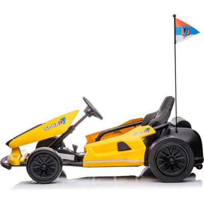 Freddo Outdoor 24V Freddo Toys Drifter 1 Seater Ride On - Yellow