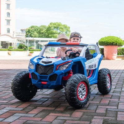 Freddo Outdoor 24V Freddo Toys Police UTV 2 Seater Ride On - Blue