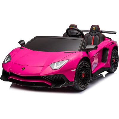 Freddo Outdoor 24V Lamborghini Aventador 2 Seater Ride on Car for Kids - Pink