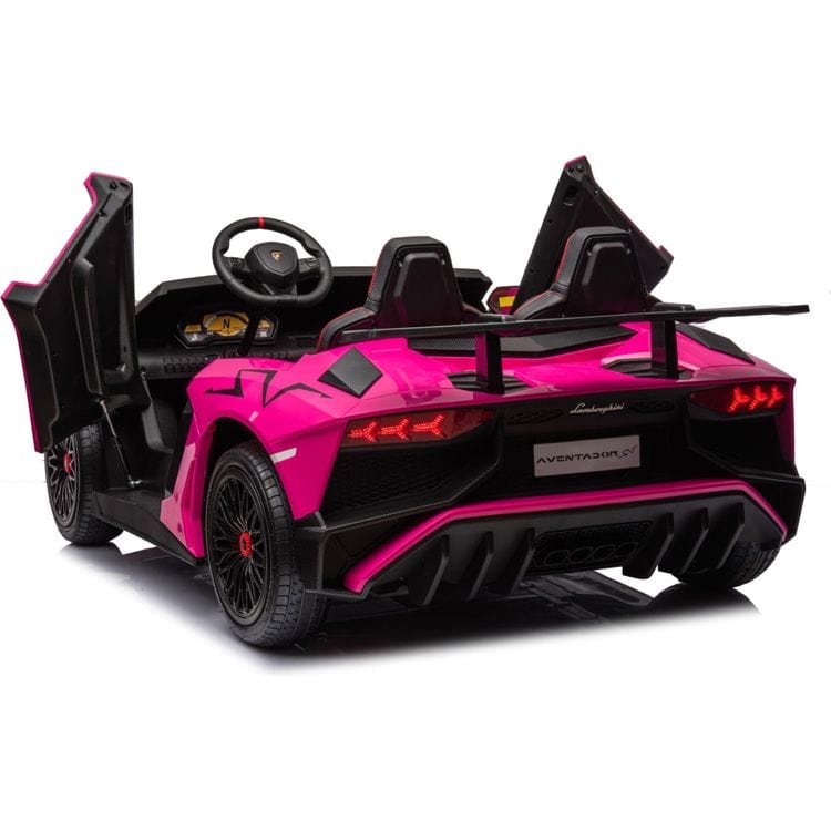 Freddo Outdoor 24V Lamborghini Aventador 2 Seater Ride on Car for Kids - Pink