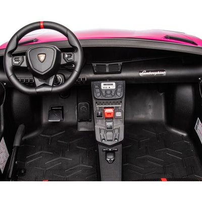 Freddo Outdoor 24V Lamborghini Aventador 2 Seater Ride on Car for Kids - Pink