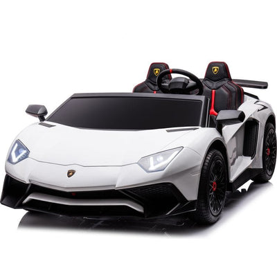 Freddo Outdoor 24V Lamborghini Aventador 2 Seater Ride on Car for Kids - White