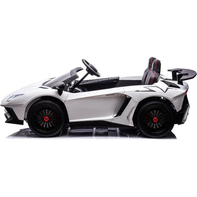 Freddo Outdoor 24V Lamborghini Aventador 2 Seater Ride on Car for Kids - White