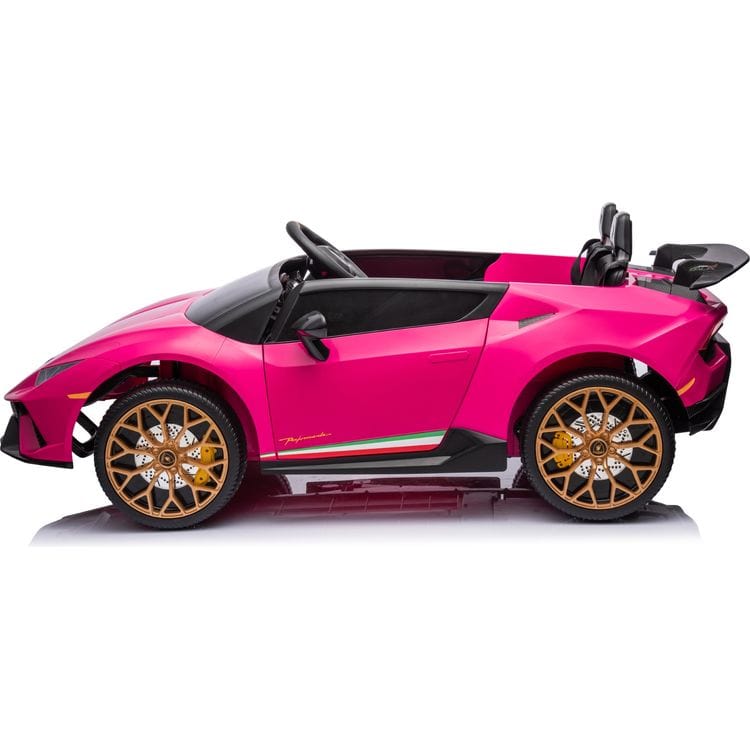 Freddo Outdoor 24V Lamborghini Huracan 2-Seater Electric Ride On - Pink