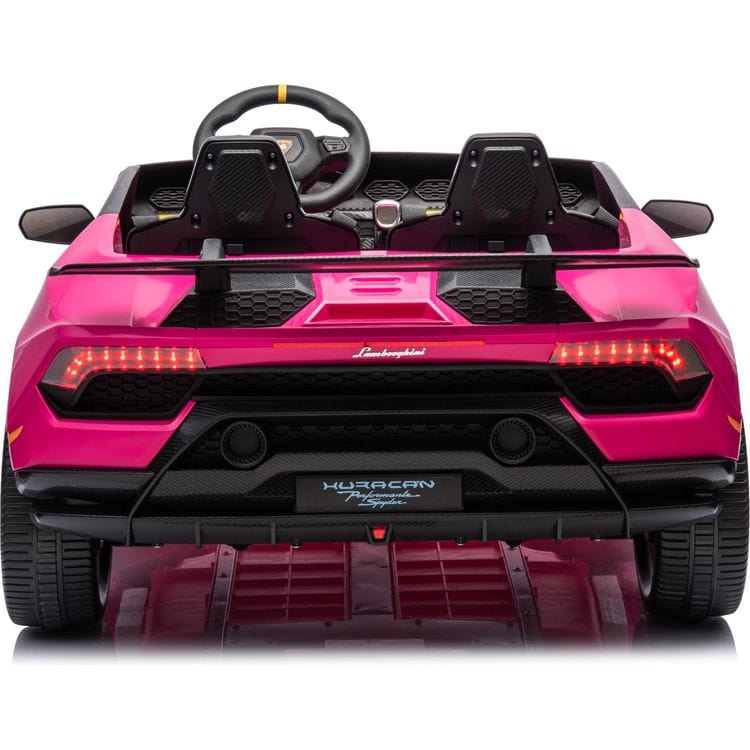 Freddo Outdoor 24V Lamborghini Huracan 2-Seater Electric Ride On - Pink