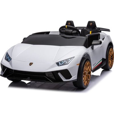 Freddo Outdoor 24V Lamborghini Huracan 2-Seater Electric Ride On - White