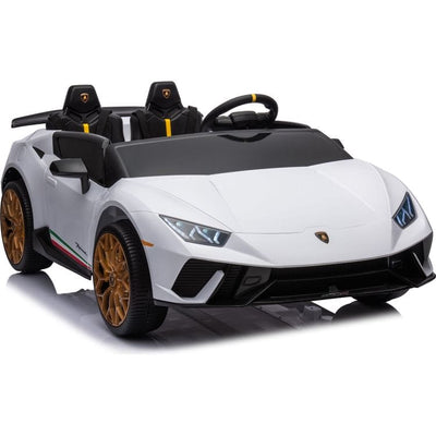 Freddo Outdoor 24V Lamborghini Huracan 2-Seater Electric Ride On - White