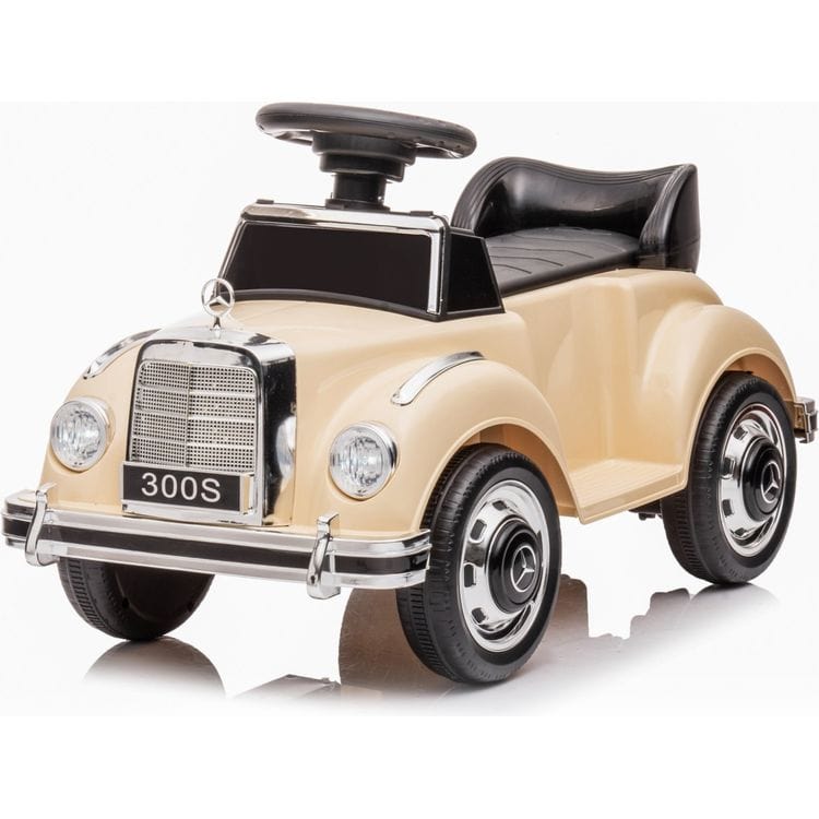 Freddo Outdoor 6V Mercedes Benz 300S 1-Seater Mini Ride On Car - Beige