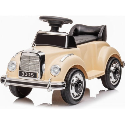 Freddo Outdoor 6V Mercedes Benz 300S 1-Seater Mini Ride On Car - Beige