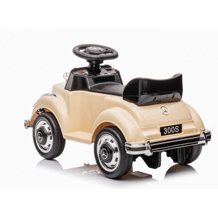 Freddo Outdoor 6V Mercedes Benz 300S 1-Seater Mini Ride On Car - Beige