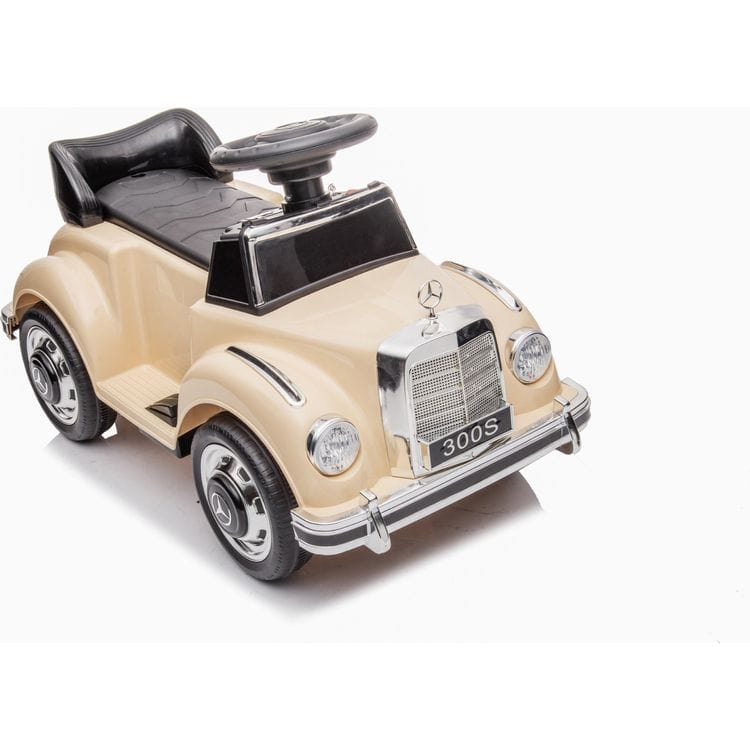 Freddo Outdoor 6V Mercedes Benz 300S 1-Seater Mini Ride On Car - Beige