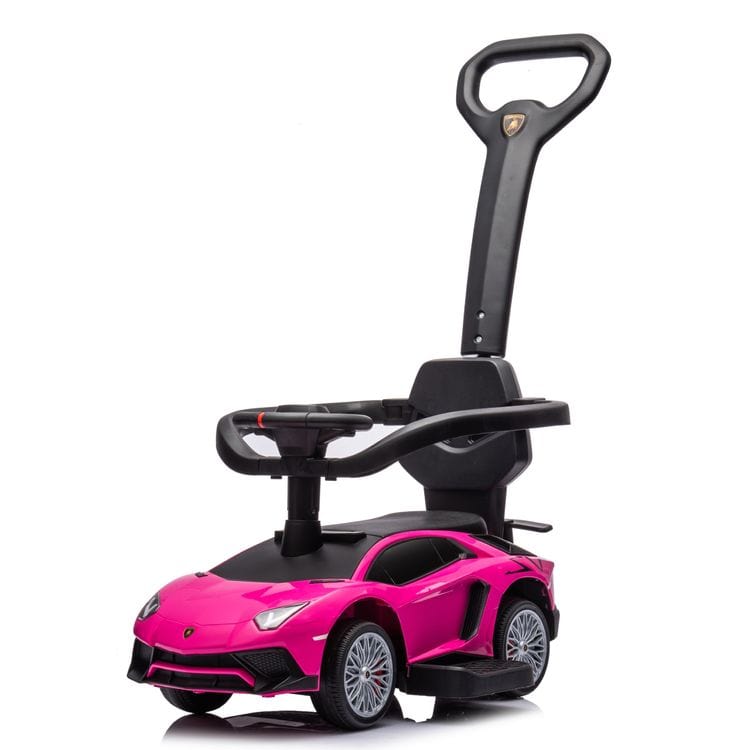 Freddo Outdoor Lamborghini 3-in-1 Push Ride On Toy Car - Pink