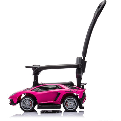 Freddo Outdoor Lamborghini 3-in-1 Push Ride On Toy Car - Pink