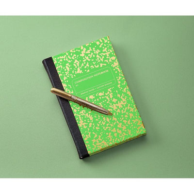 Graphic Image Books Composition Notebook in Neon Green/Gold Leather