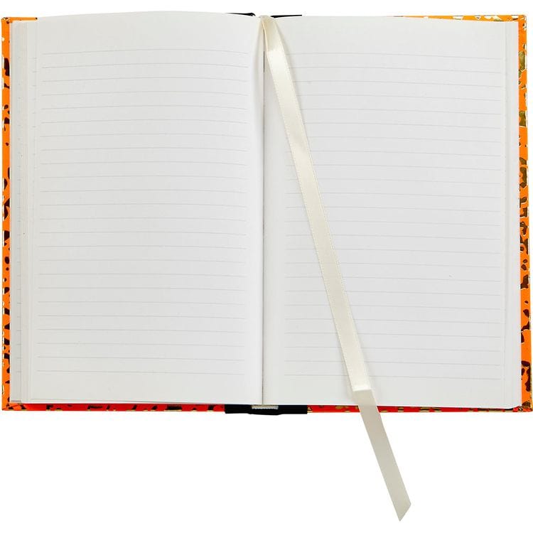 Graphic Image Books Composition Notebook in Neon Orange/Gold Leather