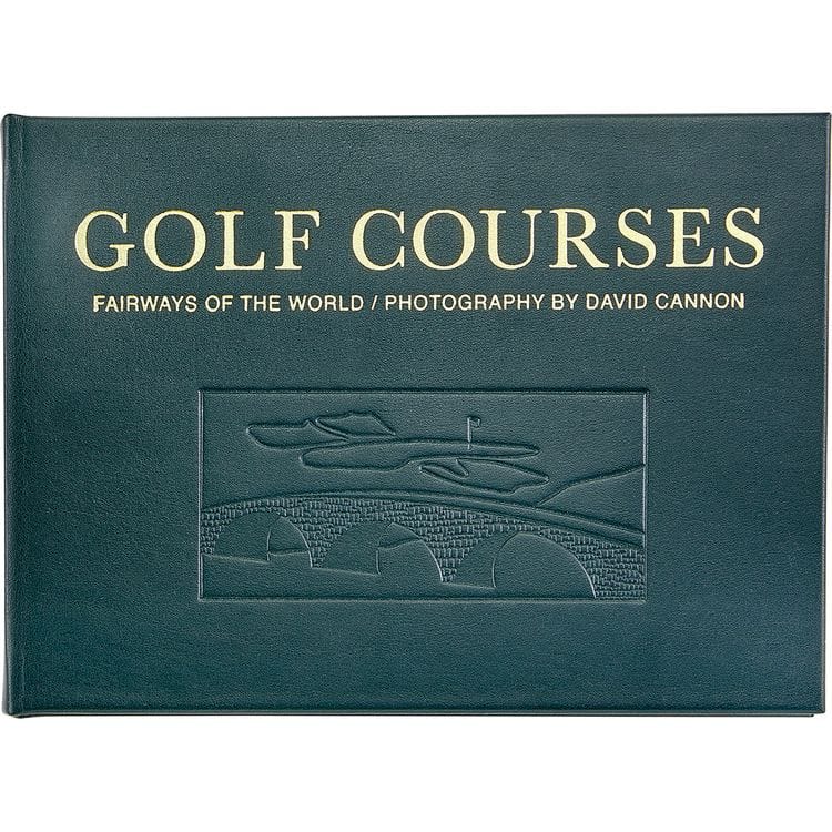 Graphic Image Books "Golf Courses: Fairways of the World" Book in Green Bonded Leather