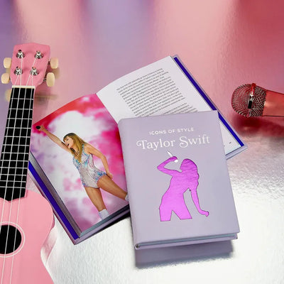 Graphic Image Books "Icons of Style: Taylor Swift" Book in Lilac Bonded Leather