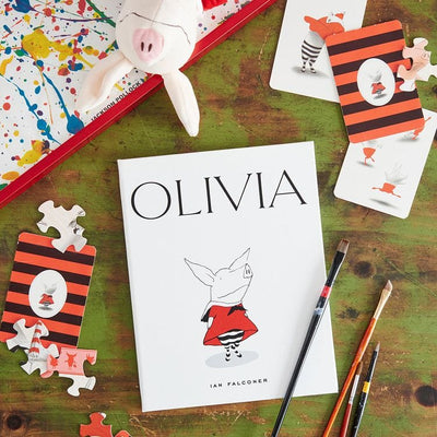 Graphic Image Books "Olivia" Book in White Bonded Leather