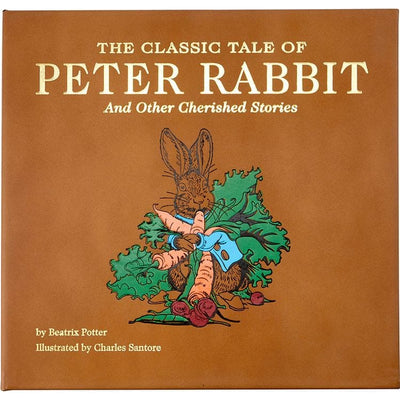 Graphic Image Books "The Classic Tale of Peter Rabbit" Book in Tan Bonded Leather