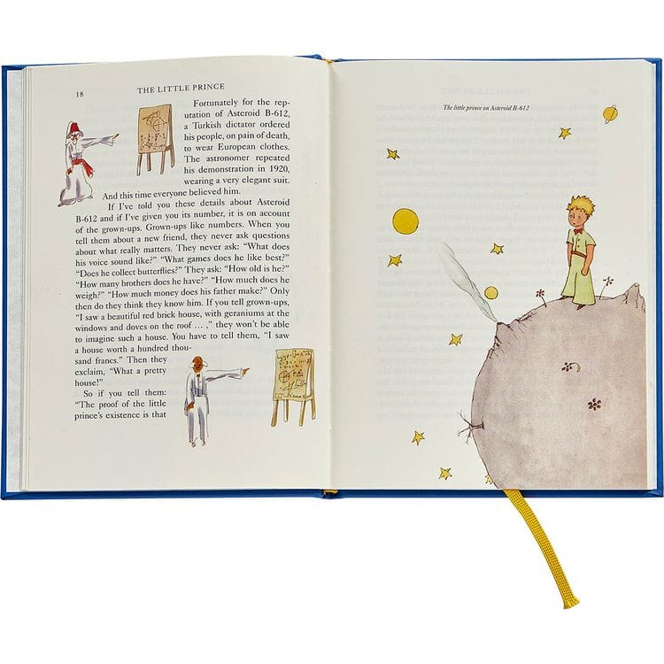 Graphic Image Books "The Little Prince" Book in Blue Bonded Leather