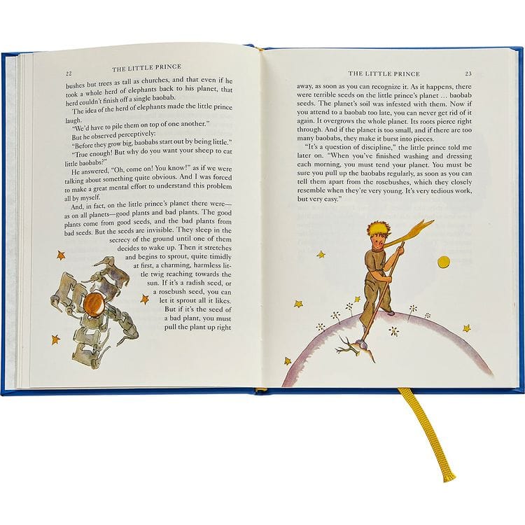 Graphic Image Books "The Little Prince" Book in Blue Bonded Leather