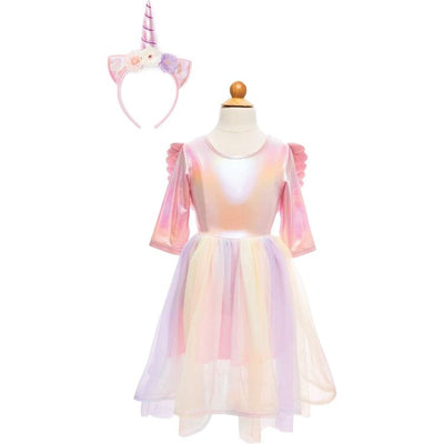 Great Pretenders Dress up Alicorn Dress with Wings & Headband- Size 5-6 Years