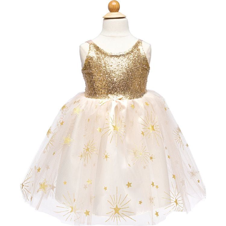 Great Pretenders Dress up Glam Party Gold Dress - Size 7-8 Years