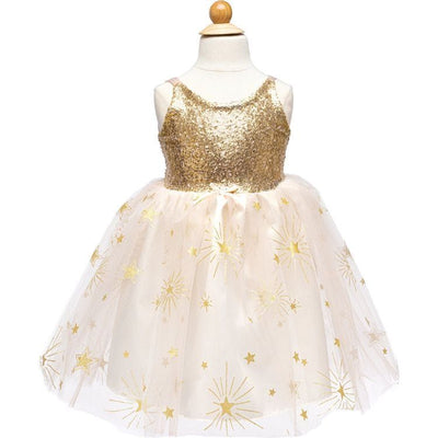 Great Pretenders Dress up Glam Party Gold Dress - Size 7-8 Years