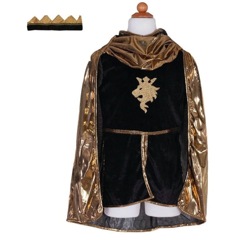 Great Pretenders Dress up Golden Knight Set With Tunic, Cape, & Crown, Size 5-6