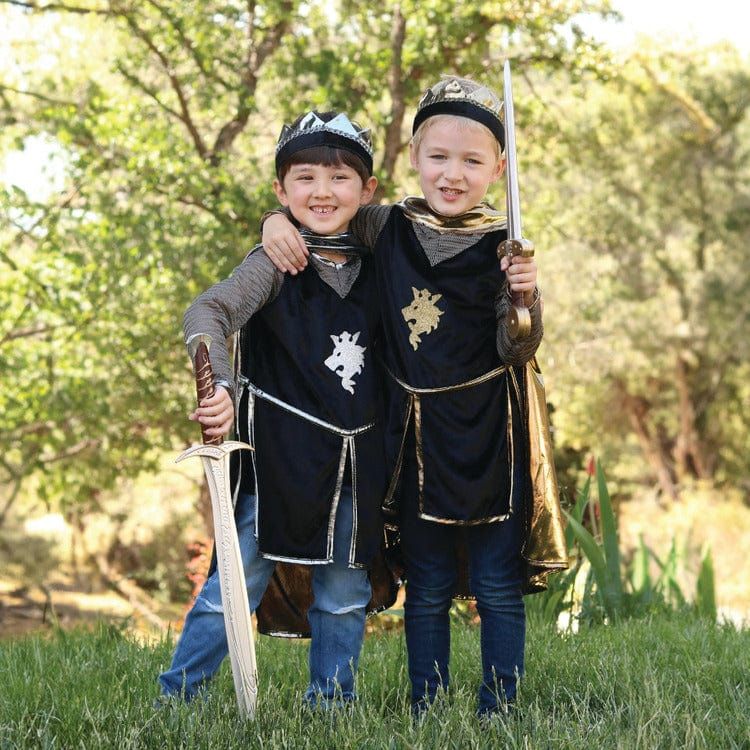 Great Pretenders Dress up Golden Knight Set With Tunic, Cape, & Crown, Size 5-6
