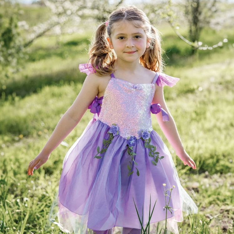 Great Pretenders Dress up Lilac Sequins Forest Fairy Tunic- Size 5-6 Years
