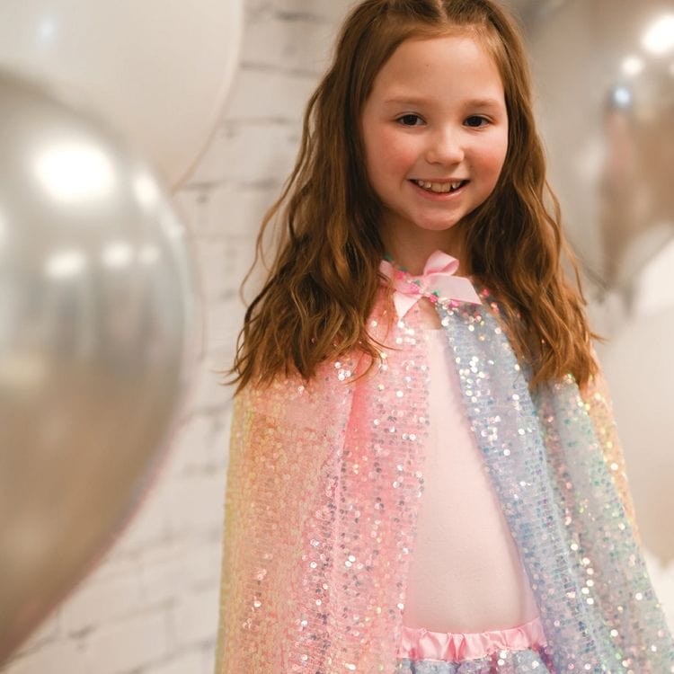 Great Pretenders Dress up Ombre Sequin Cape - Size 4-6 Years