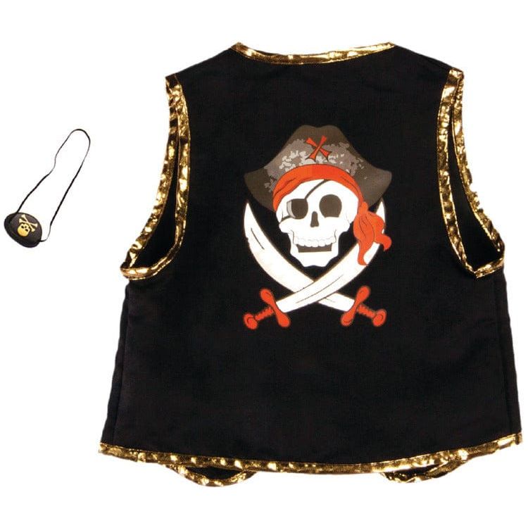 Great Pretenders Dress up Pirate Vest & Eye Patch - Size 4-7