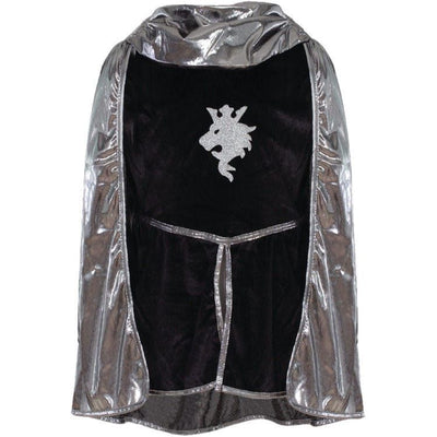 Great Pretenders Dress up Silver Knight Costume With Tunic, Cape & Crown- Size 5-6 Years