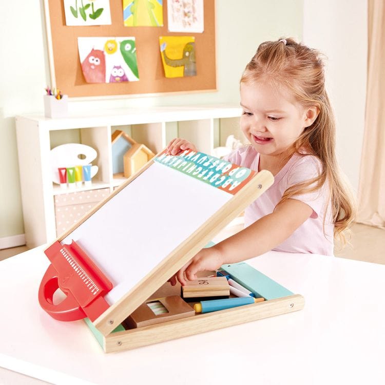 Hape Preschool 3-In-1 Store & Go Tabletop Easel