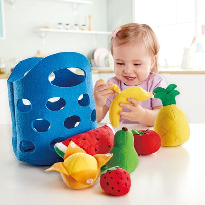 Hape Preschool Pretend Play Felt Fruit Basket