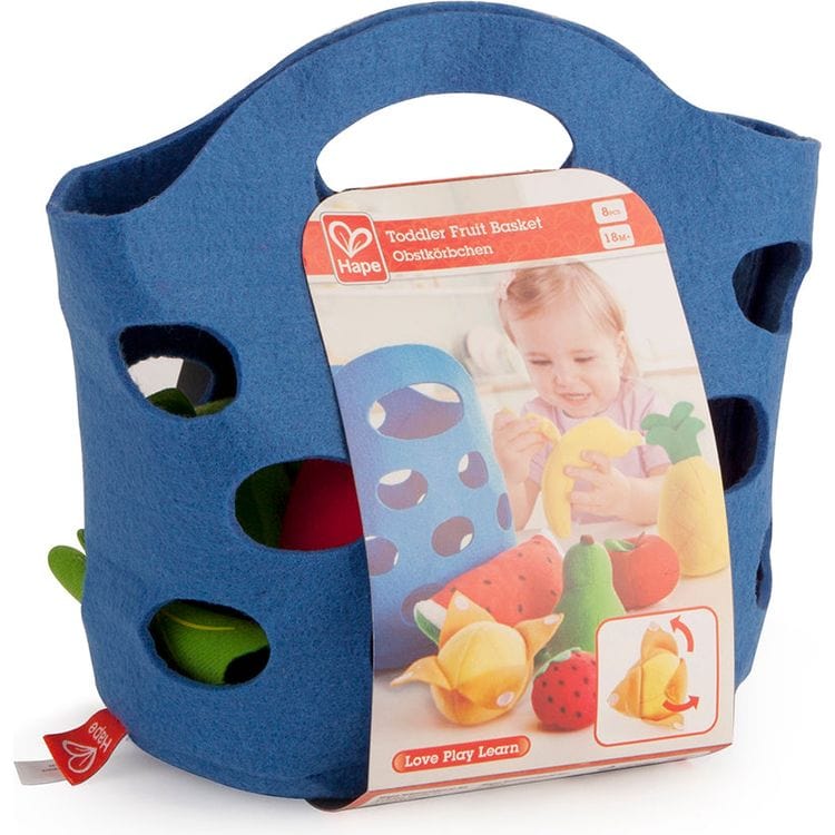 Hape Preschool Pretend Play Felt Fruit Basket