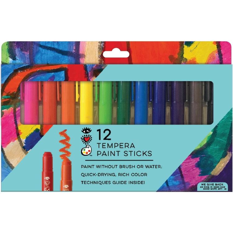iHeartArt Creativity 12 Tempera Paint Sticks