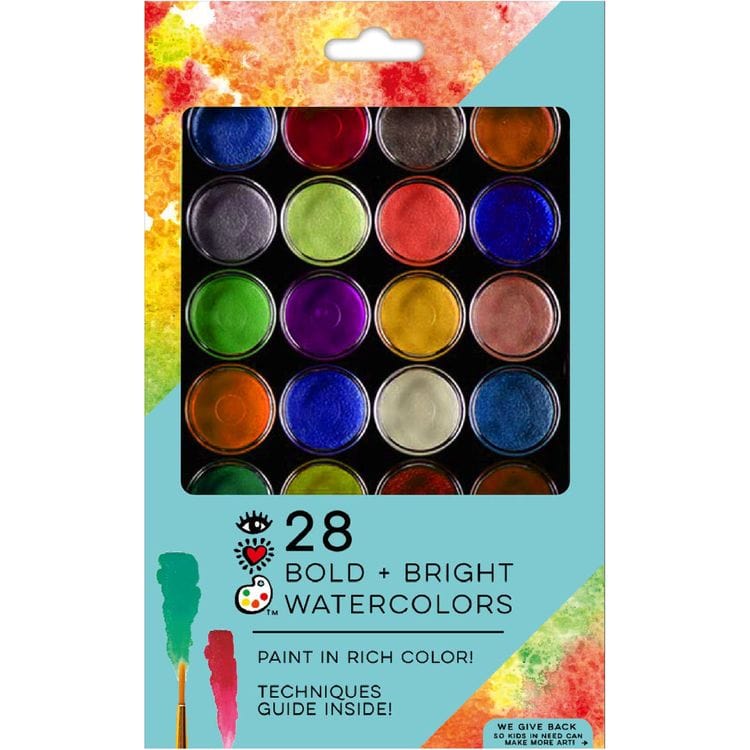 iHeartArt Creativity 28 Bold + Bright Watercolor Paints