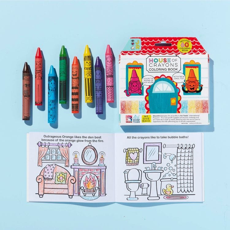 iHeartArt Creativity House of Crayons with Coloring Book